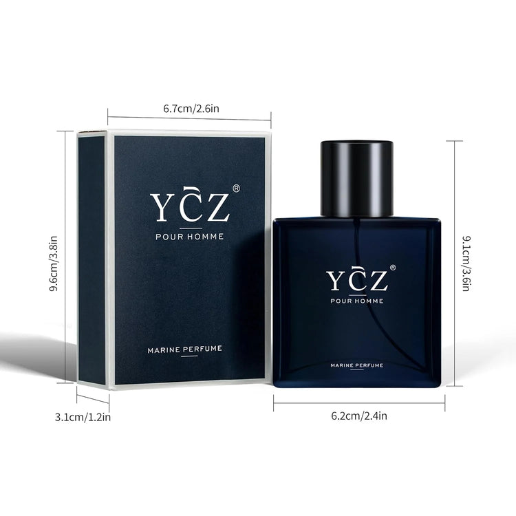 Charm Unfolds Marine Perfume for Men, 1.7 Oz. Long Lasting Eau De Parfum Cologne for Men, Oriental Woody Fragrance - Ideal Special Occasions, Making It the Ideal Gentlemen’S Gift