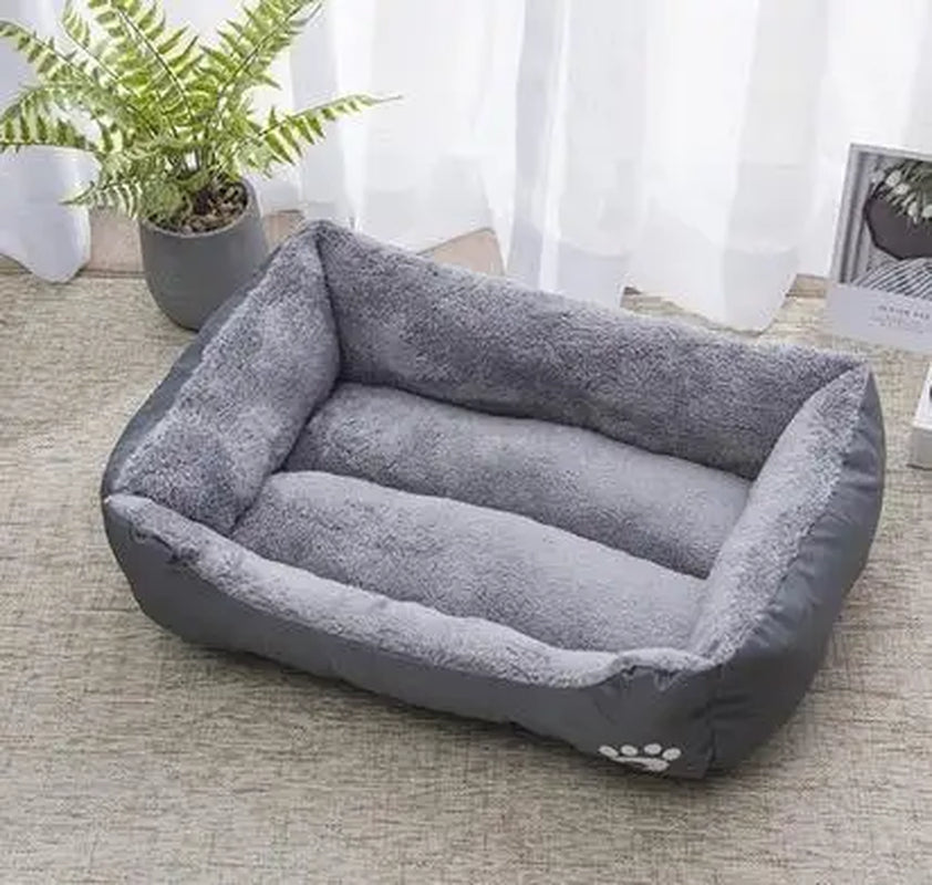 Warm Dog House Soft Nest Pet Large Dog Bed Baskets Fall Winter Kennel for Cat Washable House Puppy Supplies Cotton Kennel Mat