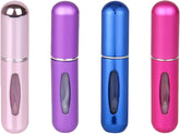 Portable 5Ml Atomizer Bottle, Mini Refillable Perfume Spray, Scent Pump Case, Perfume Atomizer Refillable Travel Pack of 4Pcs