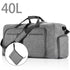 Travel Duffel Bag for Men, 40L Foldable Duffle Bags with Shoes Compartment, Overnight Bag for Men Women Waterproof & Tear Resistant (Gray)
