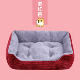 Warm Dog House Soft Nest Pet Large Dog Bed Baskets Fall Winter Kennel for Cat Washable House Puppy Supplies Cotton Kennel Mat