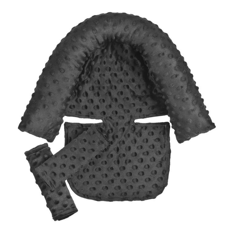Baby Car Safety Soft Sleeping Head Support Pillow with Matching Seat Belt Strap Covers Baby Carseat Neck Protection Headrest