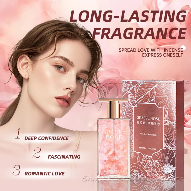 50ML GRASSE ROSE Eau De Parfum Spray Oriental Perfume for Women Long Lasting Fragrance Suitable for Daily Use Couple Gifts