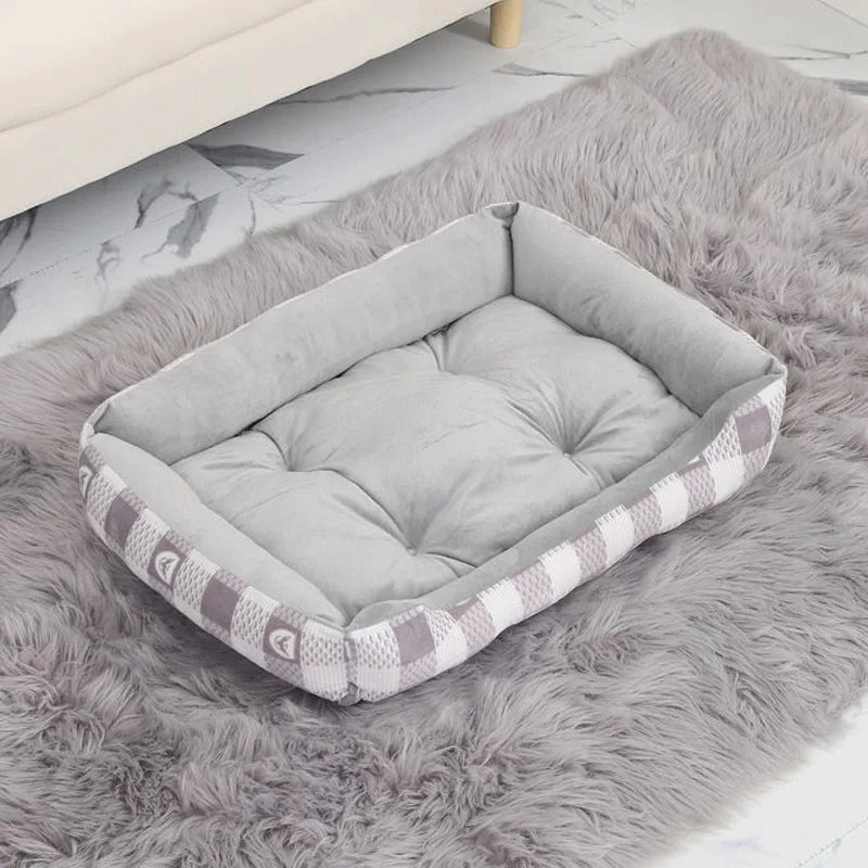 Warm Dog House Soft Nest Pet Large Dog Bed Baskets Fall Winter Kennel for Cat Washable House Puppy Supplies Cotton Kennel Mat