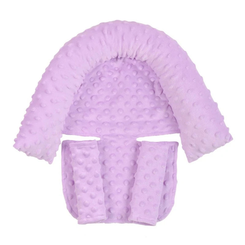 Baby Car Safety Soft Sleeping Head Support Pillow with Matching Seat Belt Strap Covers Baby Carseat Neck Protection Headrest