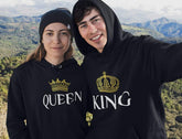 King & Queen Matching Couple Hoodie Set Valentine&
