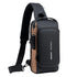 USB Charging Sport Sling Bag Male Anti-Theft Chest Bag with Password Lock