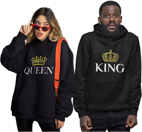 King & Queen Matching Couple Hoodie Set Valentine&