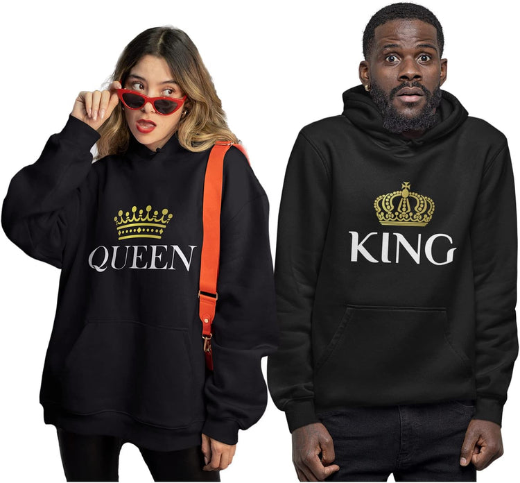 King & Queen Matching Couple Hoodie Set Valentine&