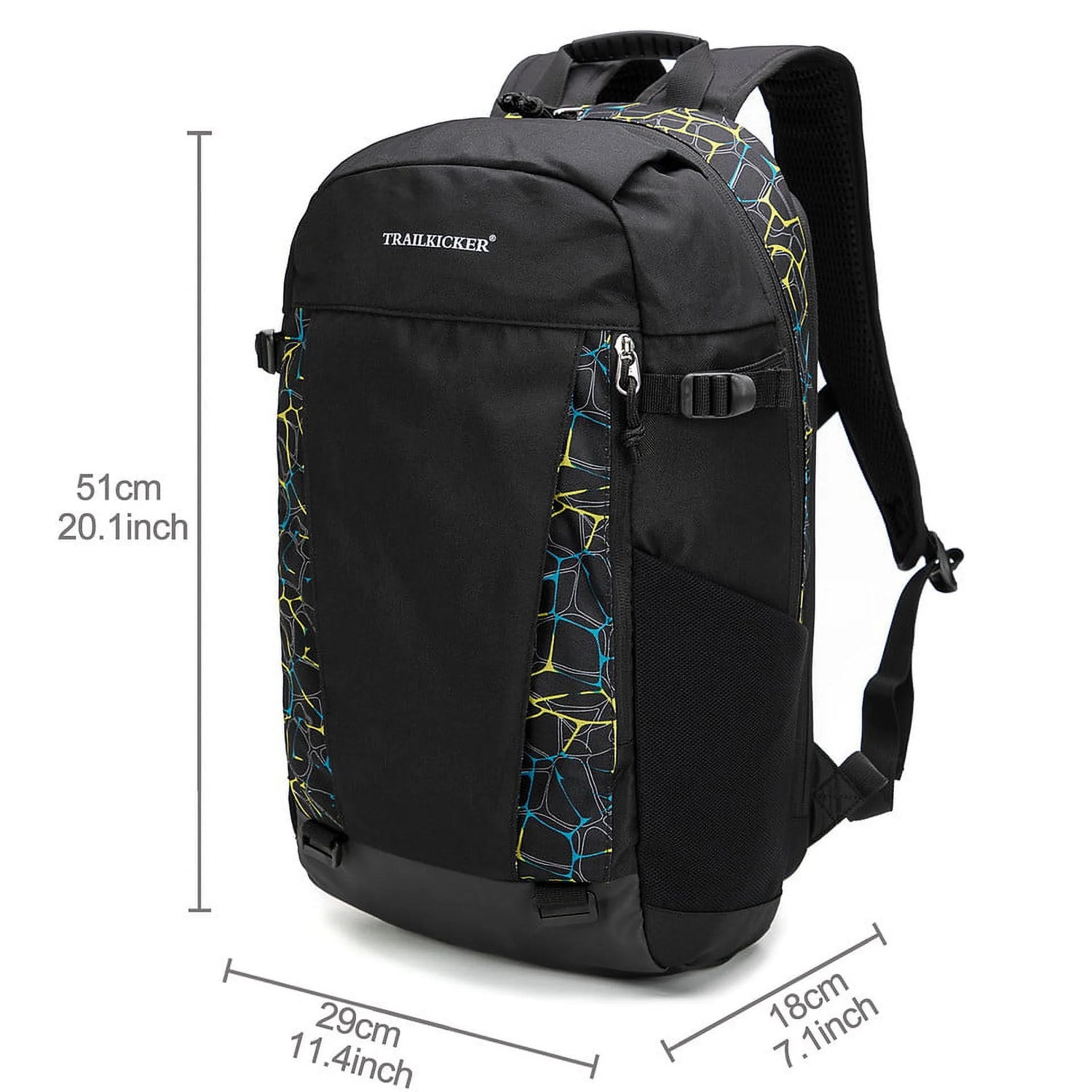 Multi-Purpose Sports, Laptop School Backpack, Black/Camo, 100% Polyester