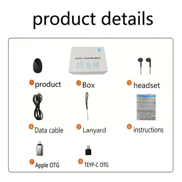 The Recorder Has a Built-In Speaker Magnet with a Small Size
