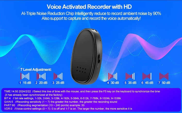 The Recorder Has a Built-In Speaker Magnet with a Small Size
