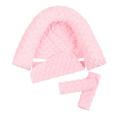 Baby Car Safety Soft Sleeping Head Support Pillow with Matching Seat Belt Strap Covers Baby Carseat Neck Protection Headrest