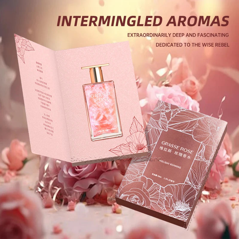 50ML GRASSE ROSE Eau De Parfum Spray Oriental Perfume for Women Long Lasting Fragrance Suitable for Daily Use Couple Gifts