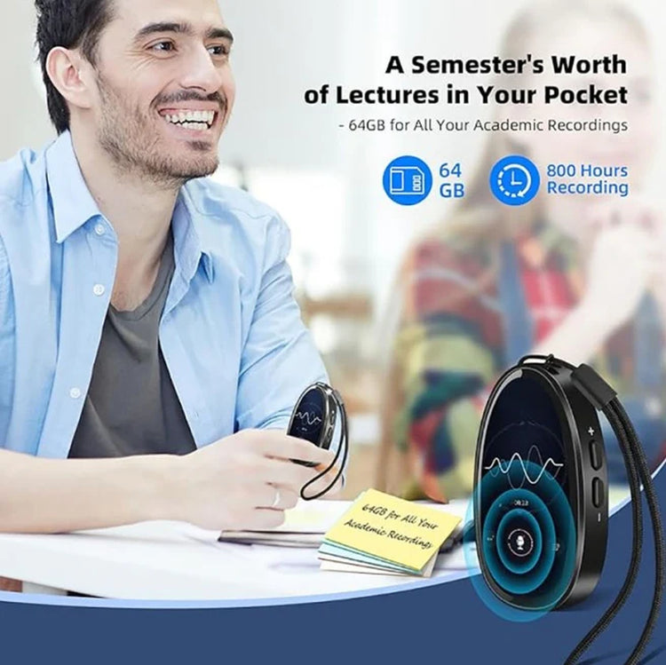 The Recorder Has a Built-In Speaker Magnet with a Small Size