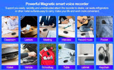 The Recorder Has a Built-In Speaker Magnet with a Small Size