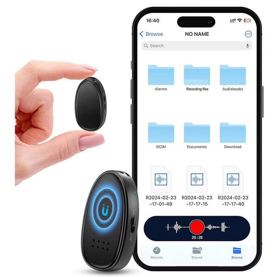 The Recorder Has a Built-In Speaker Magnet with a Small Size